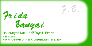 frida banyai business card